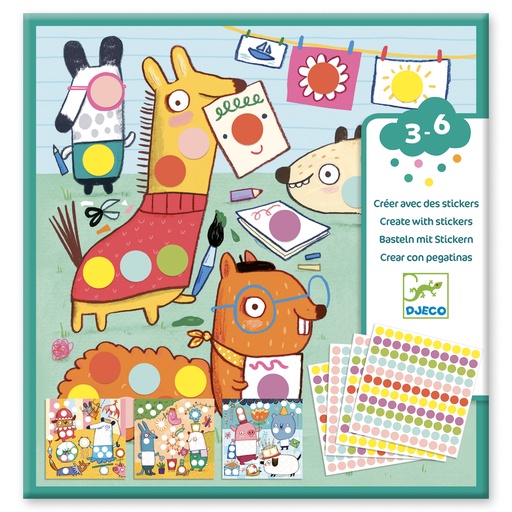 [DJE_DJ09044] Stickers des petits Avec des gommettes rondes Djeco