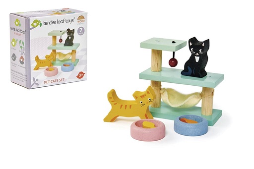 [DAM_4608161] Tender leaf Meubles de poupées : Set animal familier Chats