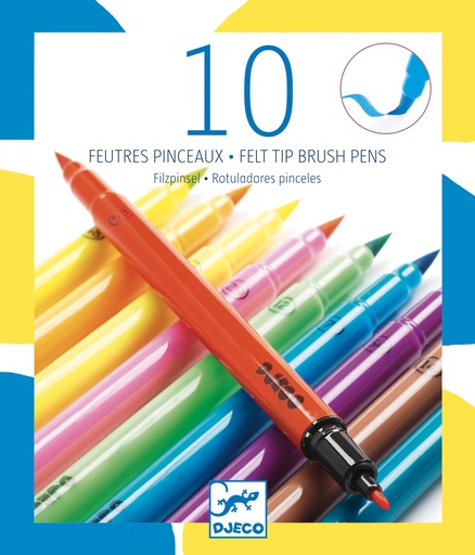 [DJE_DJ08799] Les couleurs des grands 10 feutres pinceaux - Pop Djeco