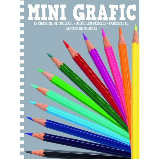 [DJE_DJ05395] 12 crayons de couleur (Mini Grafic Djeco)