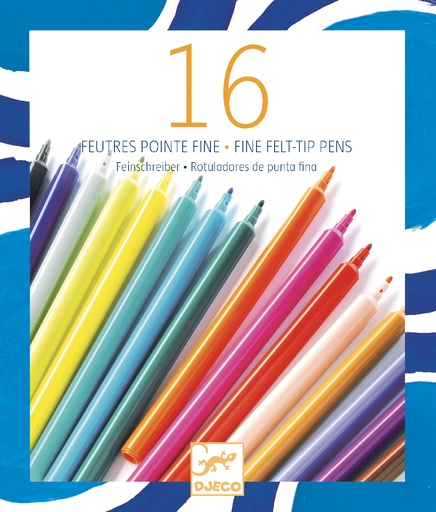 [DJE_DJ08796] Les couleurs des grands 16 feutres pointe fine Djeco