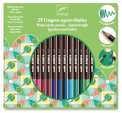 [DJE_DJ09754] Les couleurs des grands 24 crayons aquarellables  Djeco