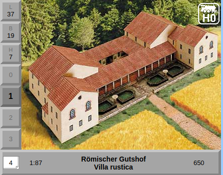 [AUE_650] Villa rustica romaine, maquette en carton Schreiber-Bogen