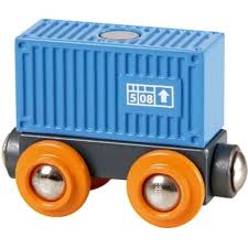 [BRI_33692000] Wagon Conteneur Bleu Brio