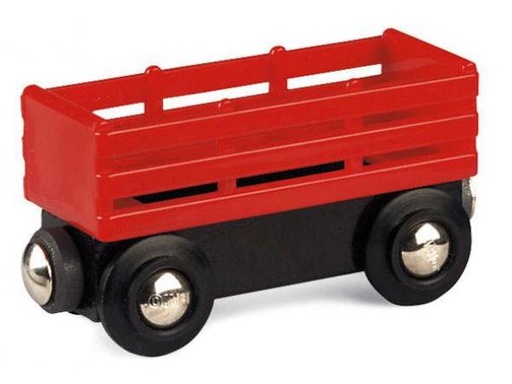 [BRI_33651000] Wagon de Bétail Rouge BRIO