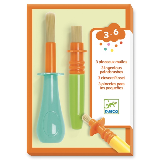 [DJE_DJ09007] Les couleurs des petits 3 pinceaux malins Djeco