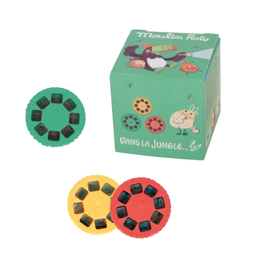 [MOU_668359] Boite de 3 disques pour lampe à histoires Dans la jungle
