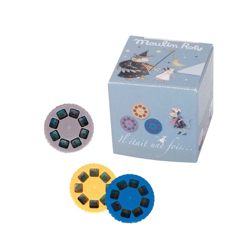 [MOU_664365] Boite de 3 disques pour lampe à histoires Il était un fois