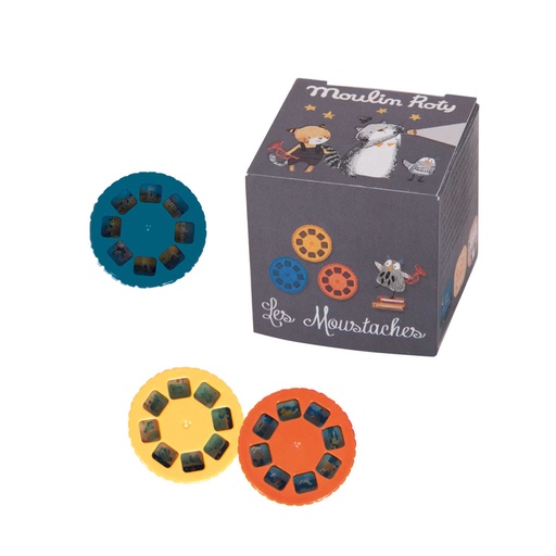[MOU_666364] Boite de disques pour lampe à histoires Les moustaches