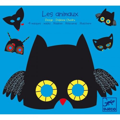 [DJE_DD02074] 4 Masques animaux en pochette (Djeco)