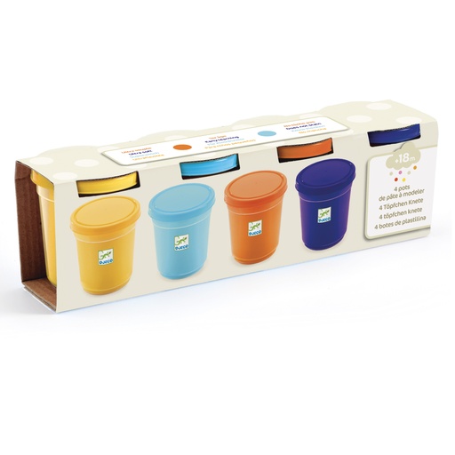 [DJE_DJ09027] Pâte à modeler 4 pots de pâte à modeler - Nature Djeco