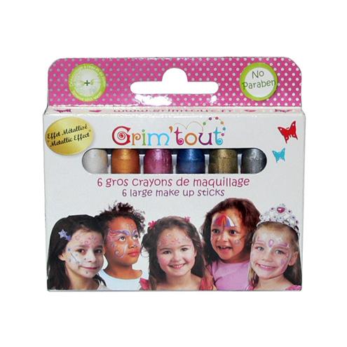 [PUP_GT41949] 6 Jumbo Crayons Metallic Colours Grim'tout