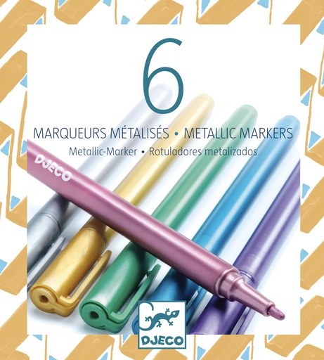 [DJE_DJ08870] Les couleurs des grands 6 marqueurs métalliques Djeco