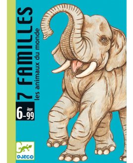 [DJE_DJ05102] Jeux de cartes  7 familles - Animaux du monde Djeco