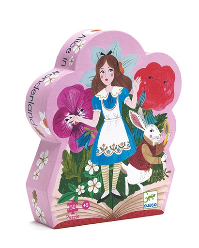 [DJE_DJ07260] Puzzles silhouettes Alice aux pays des merveilles - 50 pcs Djeco