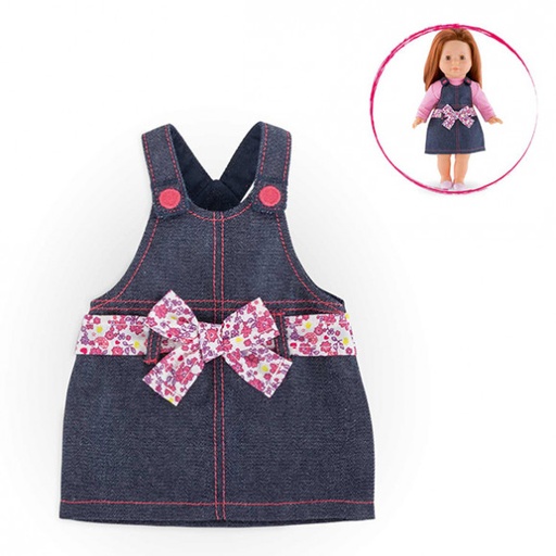 [COR_FCH97-0] Robe salopette en jean Ma Corolle