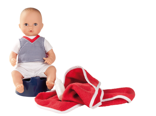 [GOT_1354015] Aquini, boy, navy, painted eyes Götz