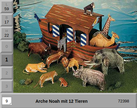 [AUE_72398] Arche de Noé avec 12 animaux Schreiber-Bogen