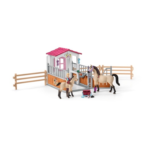 [SCH_42369] Box Avec Chevaux Arabes Et Soigneuse (Horse Club Schleich)