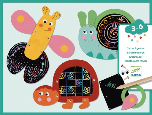 [DJE_DJ09094] Cartes à gratter des petits Gratte les animaux rigolos Djeco