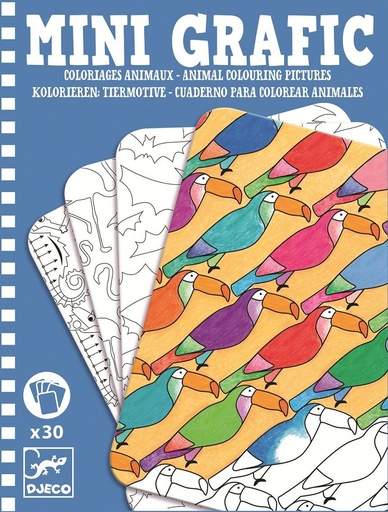 [DJE_DJ05382] Coloriages animaux (Mini Grafic Djeco)