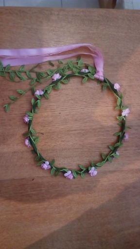 [VAH_684] Couronne de Fleurs rose VAH