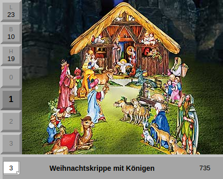 [AUE_735] Crèche Noël, maquette en carton Schreiber-Bogen