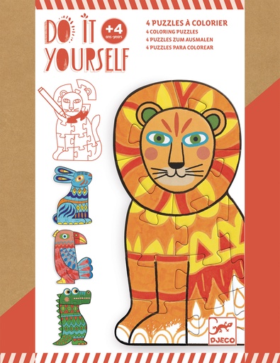 [DJE_DJ07946] DIY - Puzzle à colorier Animocolor Djeco