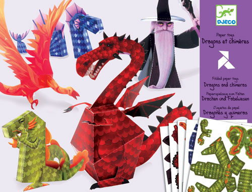 [DJE_DJ09673] Dragons et chimères  (Paper Toys Djeco)