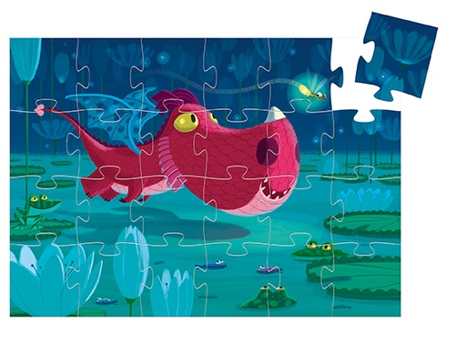 [DJE_DJ07214] Puzzles silhouettes Edmond le dragon - 24 pcs Djeco