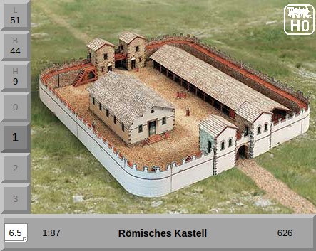 [AUE_626] Fort romain, maquette en carton Schreiber-Bogen