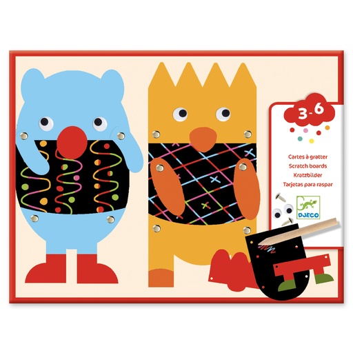 [DJE_DJ09090] Cartes à gratter des petits Gratte les petits monstres Djeco